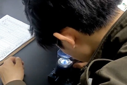 Teste de rugosidade da superfície