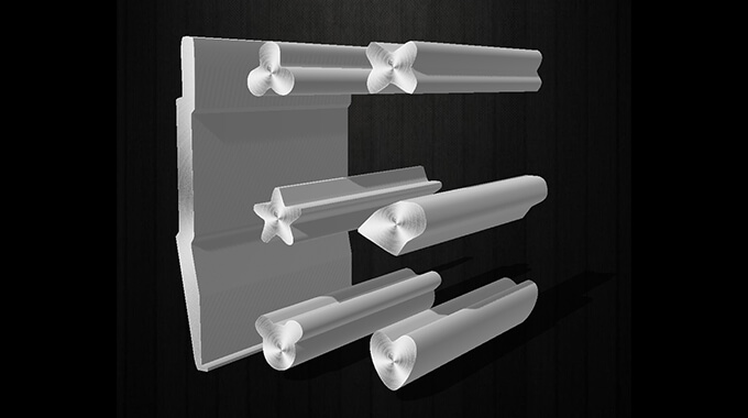 Fio em formato de forma diferente da faixa decorativa da mão